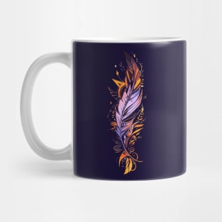 A feather sunset watercolor Mug